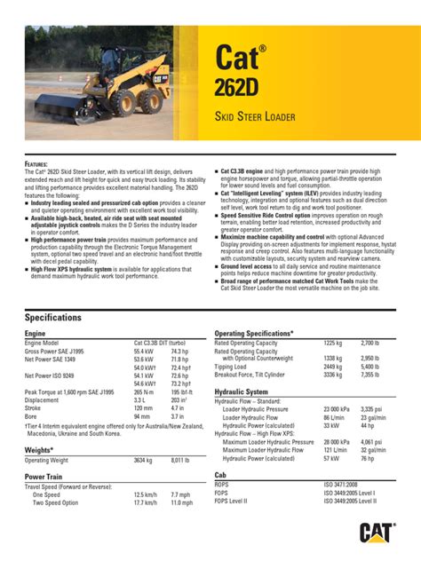 2016 cat 262d|cat 262d specs pdf.